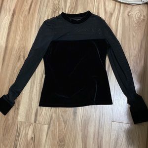 Black mesh going out top